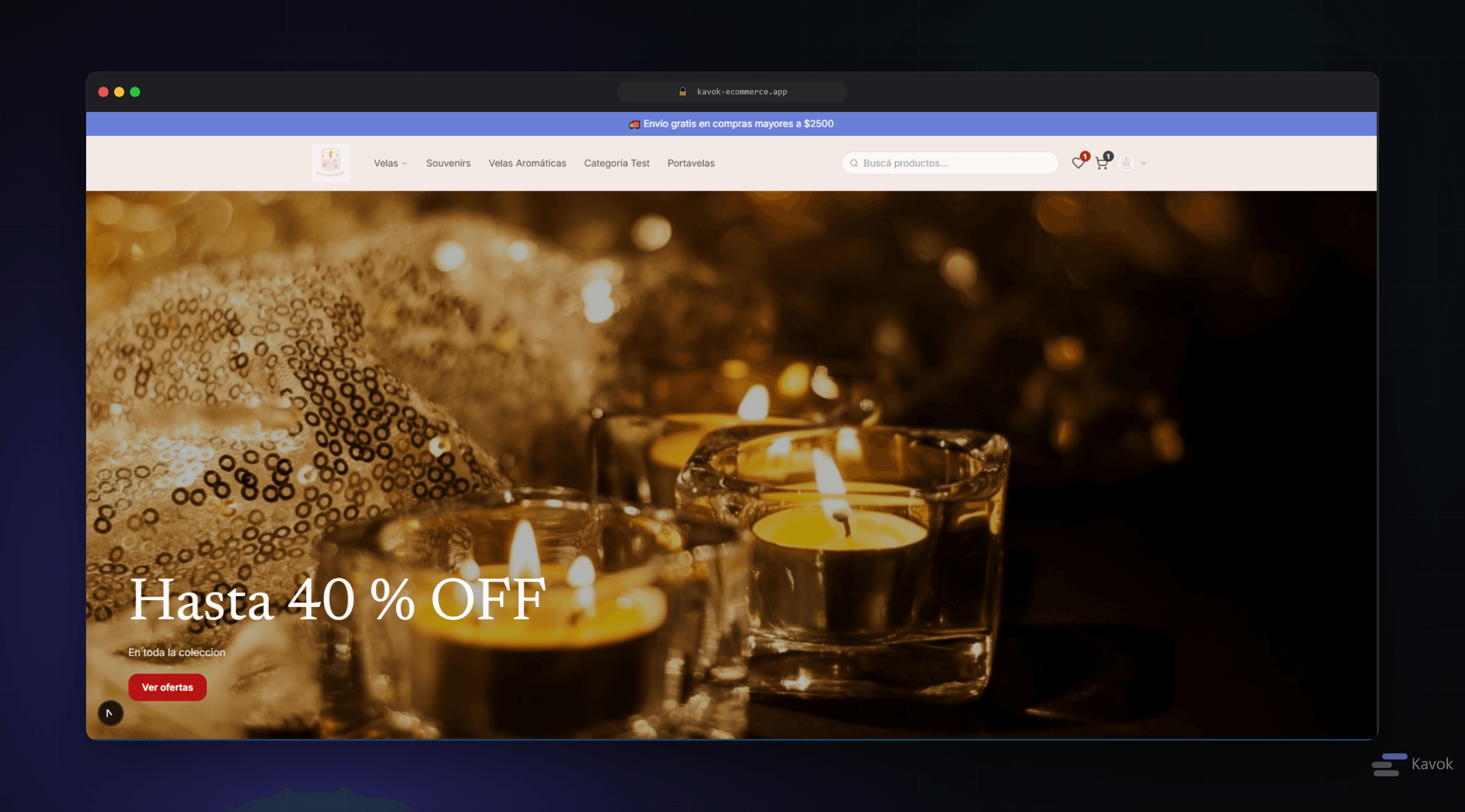 Tienda online Kavok Ecommerce