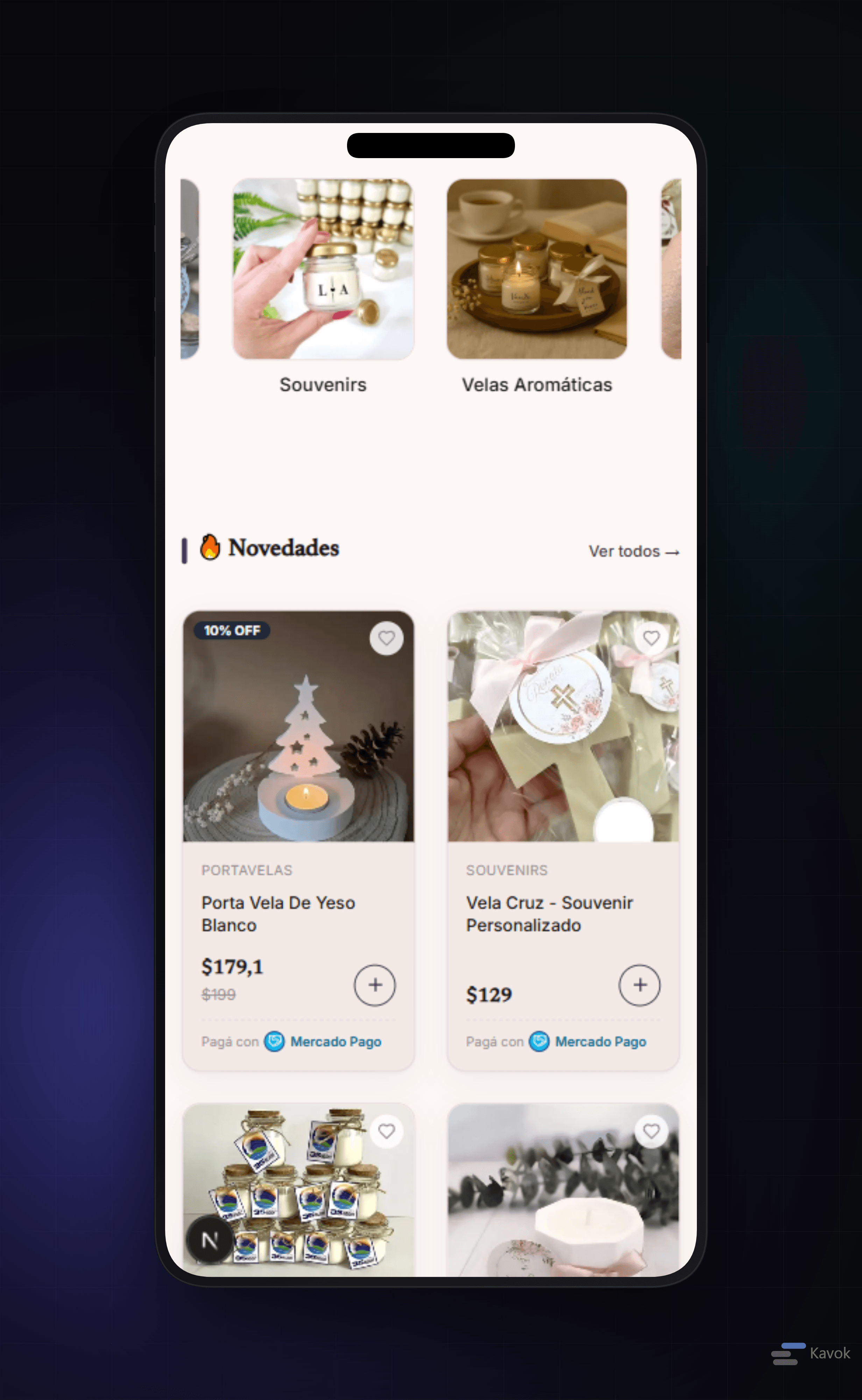 Vista mobile Ecommerce